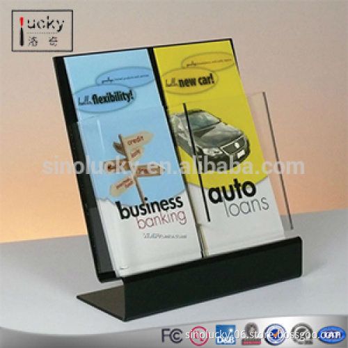 Acrylic Card Holder With TWO Pocket L Shape By Sign Holder